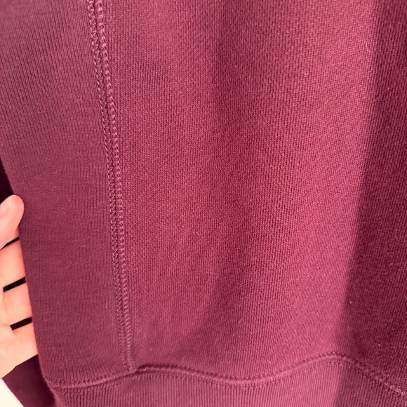 Vintage Ralph Lauren Polo Quarter Zip Mens Large Fleece Burgundy Navy Green Pony - Picture 9 of 9